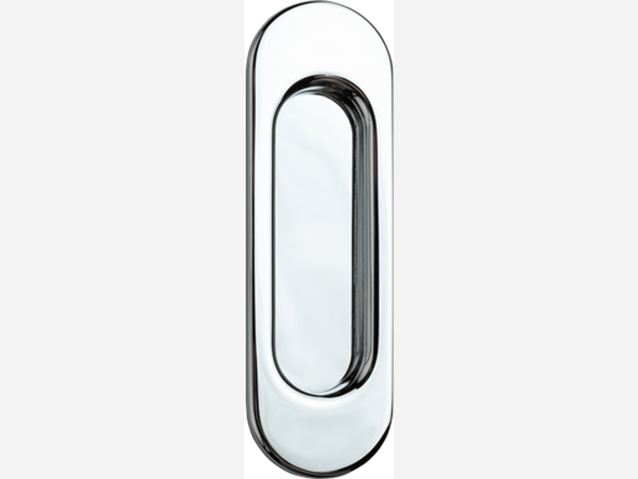 Лодочка для раздвижной двери без завертки полированный хром