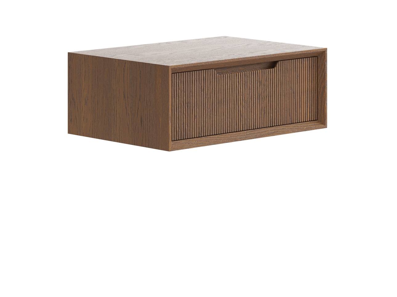 Тумба подвесная прикроватная Velvet 1 ящик дуб каштановый матовый